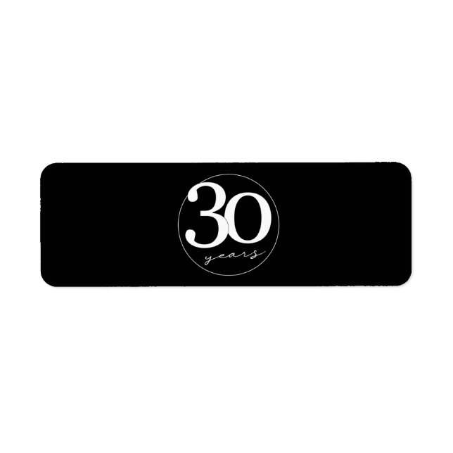 30års födelsedag Cigar Seal Party Favor/Gift Returadress Etikett (Framsidan)