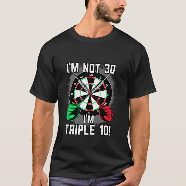 30års födelsedag darts säger "dart player 30th bor t shirt (Framsida)