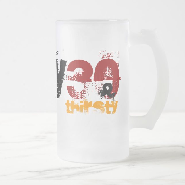 30års födelsedag - Dirty 30 & Thirsty - Mugg (Höger)