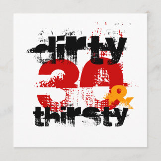 30års födelsedag - Dirty 30 & Tresty bjudande Inbjudningar