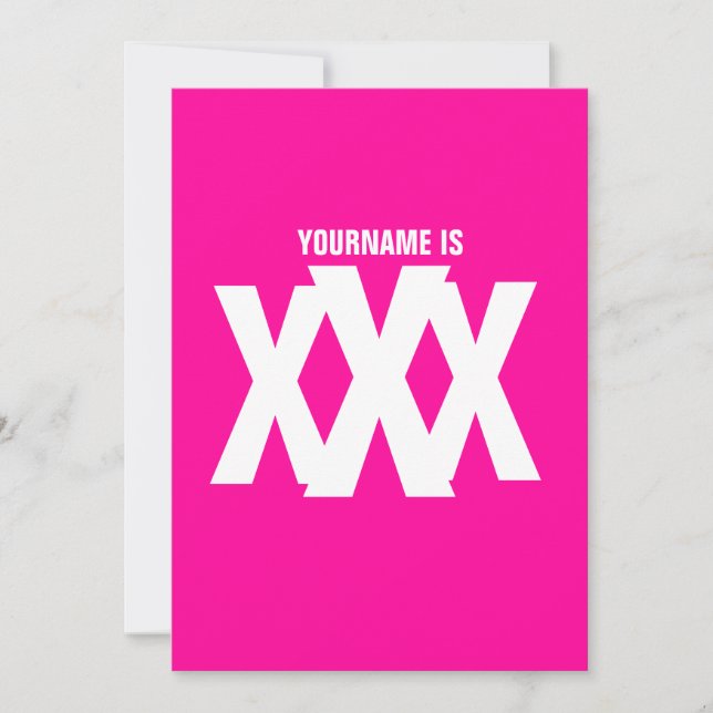 30års födelsedag - Dirty 30 - Triple X Inbjudningar (Framsida)