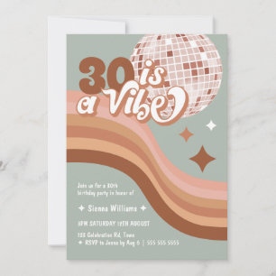 30års födelsedag Disco Boll Birthday Inbjudningar