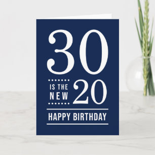 30års födelsedag Editable Färg 30 är de nya 20 Kort