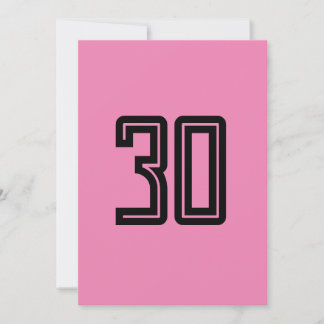 30ÅRS FÖDELSEDAG ENKEL INBJUDAN TILL ROSA ANPASSNI