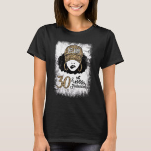 30års födelsedag Fabulous Melanin Leopard 30 år ga T Shirt