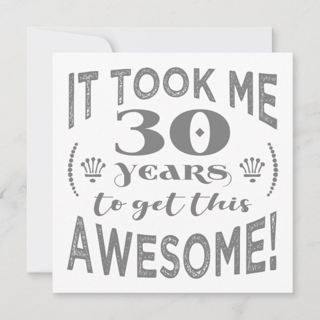 30års födelsedag Fantastisk Kort (Framsida)