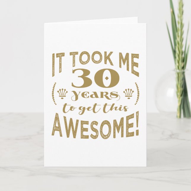 30års födelsedag Fantastisk Kort (Framsida)