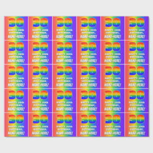 30års födelsedag: Färgfull, Roligt Rainbow Mön Presentpapper