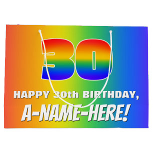 30års födelsedag: Färgfull, Roligt Rainbow Mönster