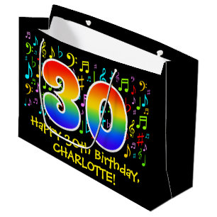 30års födelsedag - Färgstarka musiksymboler, re