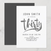 30års födelsedag Firande, Modern, Masculine