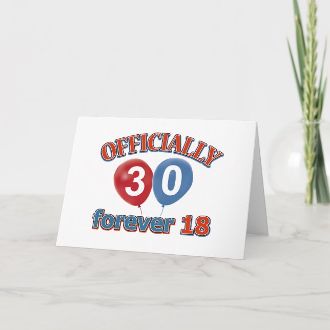 30års födelsedag formgivning kort (Framsida)