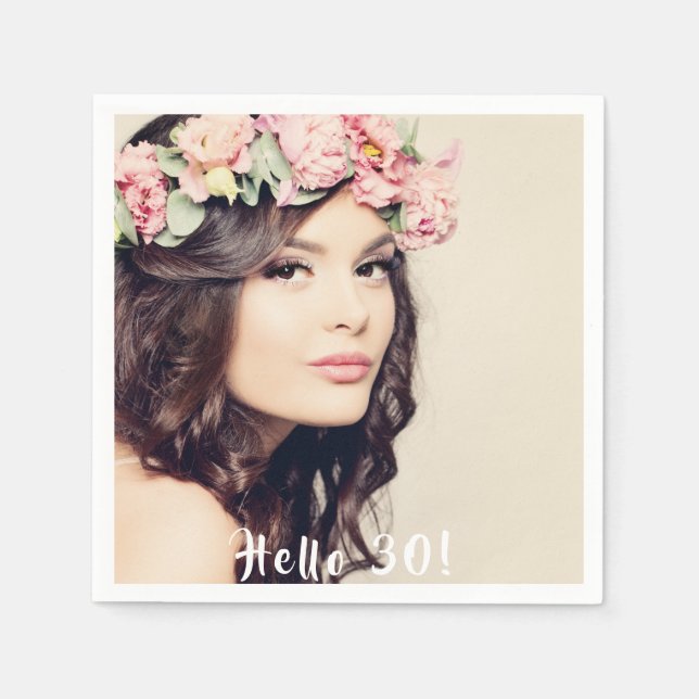 30års födelsedag-foto pappersservett (Framsidan)