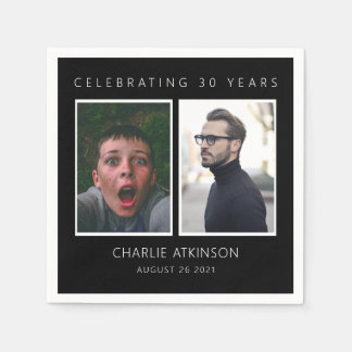 30års födelsedag fotokolvar av blöjor pappersservett