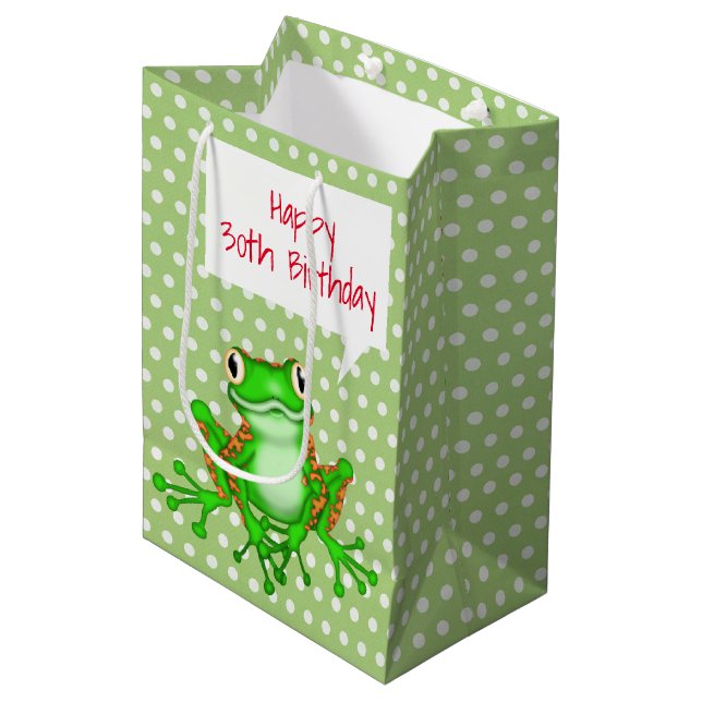 30års födelsedag Frog på Polka dots (Framsidan Vinklad)