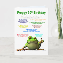 30års födelsedag, frogskämt kort