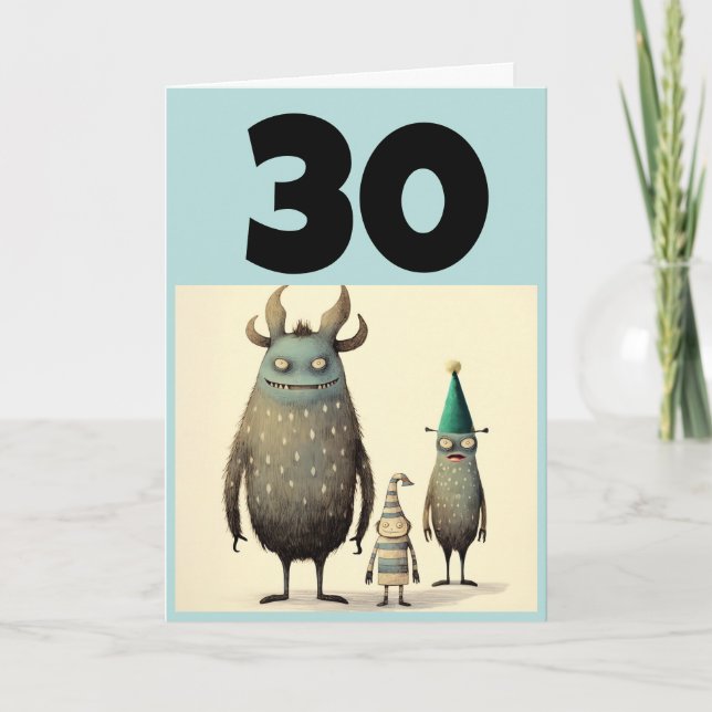 30ÅRS FÖDELSEDAG FUNNY GREETING CARD KORT (Framsida)