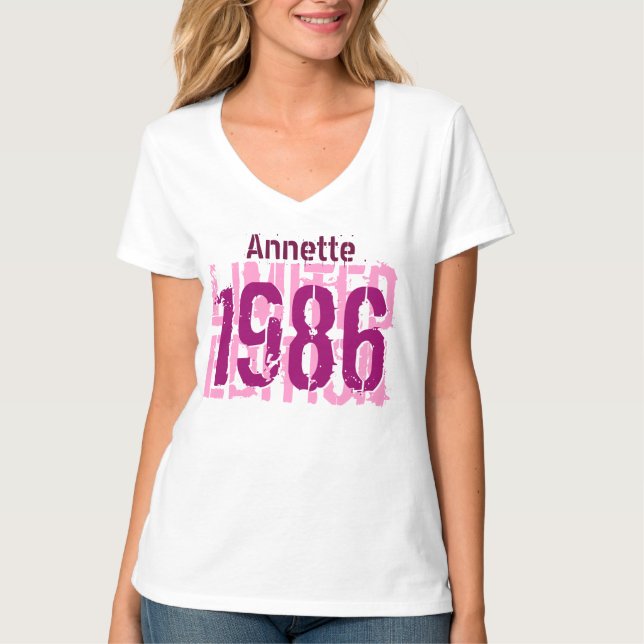 30års födelsedag Gift 1986 Begränsadare utgåva V65 Tee (Framsida)
