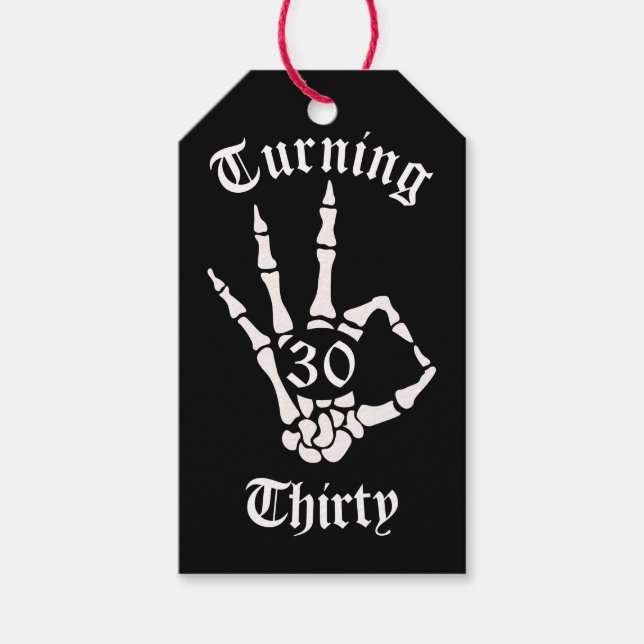 30års födelsedag Gift Märkre Presentetikett (Framsidan)