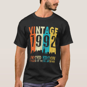 30års födelsedag Gift Vintage 1992 Begränsad utgåv T Shirt