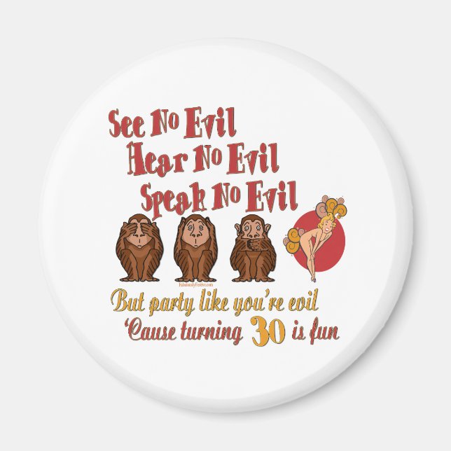 30års födelsedag Gifts Magnet (Framsidan)