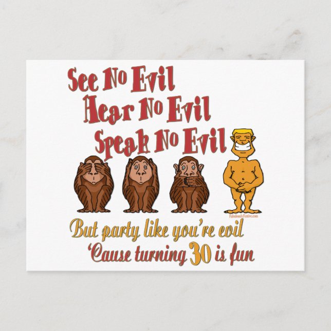 30års födelsedag Gifts Vykort (Framsida)