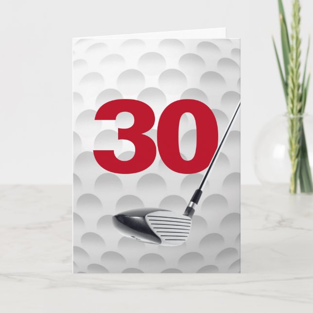 30års födelsedag Golf Boll Design Kort (Framsida)