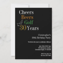 30års födelsedag Golf Cheers Öl Party