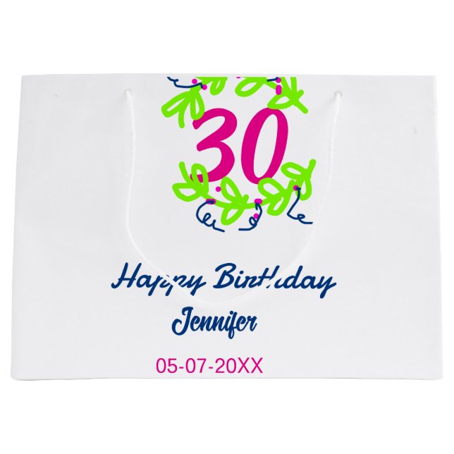 30års födelsedag grönt blåvitling Utandning namn d (Framsidan)