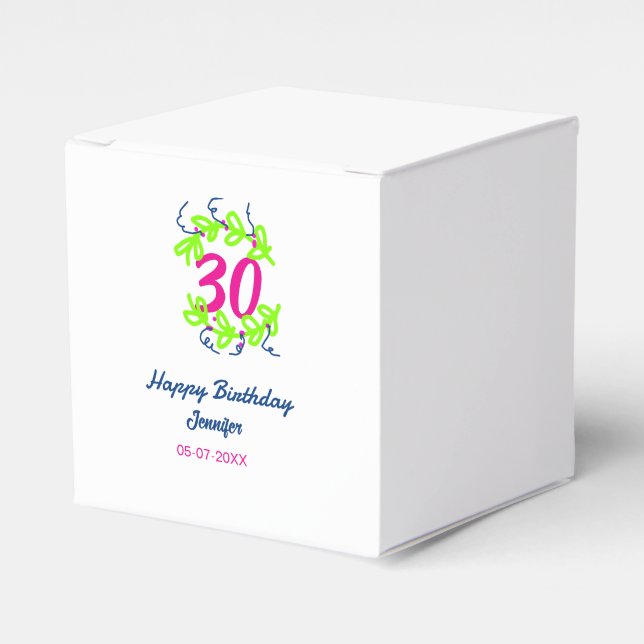 30års födelsedag grönt blåvitling Utandning namn d Presentaskar (Framsidan Sidan)