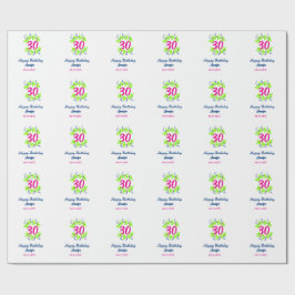 30års födelsedag grönt blåvitling Utandning namn d Presentpapper