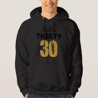 30års födelsedag Hej 30 kvadratisk ruta Hoodie