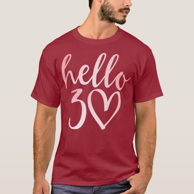 30års födelsedag Hej 30-kvadratsgåvor T Shirt (Framsida)