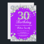 30års födelsedag Inbjudan Lila och Silver Diamond<br><div class="desc">Inbjudan till 30års födelsedag. Lila och Silver Rhinestone Diamond. Elegant Birthday Bash inbjudan. Vuxen födelsedag. Kvinnor födelsedag. Manar födelsedagen.
Om du vill göra ytterligare anpassningar klickar du på knappen Anpassa och användor verktygen som är utformat för att ändra mallen.</div>