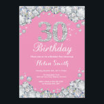 30års födelsedag Inbjudan Rosa och Silver Diamond<br><div class="desc">Inbjudan till 30års födelsedag. Rosa och Silver Rhinestone Diamond. Elegant Birthday Bash inbjudan. Vuxen födelsedag. Kvinnor födelsedag. Manar födelsedagen.
Om du vill göra ytterligare anpassningar klickar du på knappen Anpassa och användor verktygen som är utformat för att ändra mallen.</div>