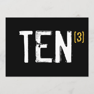 30års födelsedag - inbjudan tio x 3