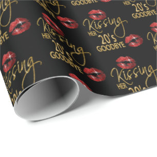 30års födelsedag - Kissing her 20's Adjö - Red Presentpapper