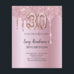 30års födelsedag-kort för henne<br><div class="desc">Budgetinbjudan till 30års födelsedag silver glitter En modern,  snyggt och glamorös inbjudan till 30års födelsedag party. En faux ro-tittar bakgrund,  dekorerad med glitter-damm. Anpassa och lägg till ditt namn och information om party. Nummer 30 skrivs med ett stil-teckensnitt med ballong,  skript på framsidan och baksidan.</div>