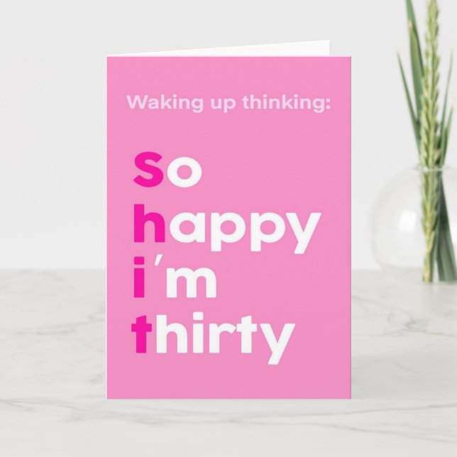 30års födelsedag-kort kort (Framsida)