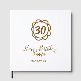 30års födelsedag lägg till namn-datumår för guldbl gästböcker