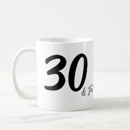 30års födelsedag lägg till namn, datumår svart kaffemugg