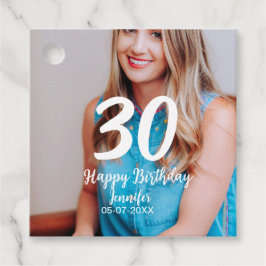 30års födelsedag lägg till namn-datumårsteckenfoto gåvor etiketter