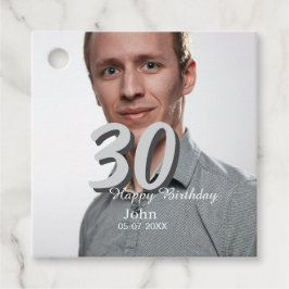 30års födelsedag lägg till namn-datumårsteckenfoto gåvor etiketter