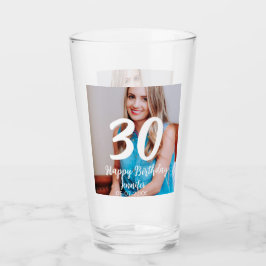 30års födelsedag lägg till namn-datumårsteckenfoto glaskopp