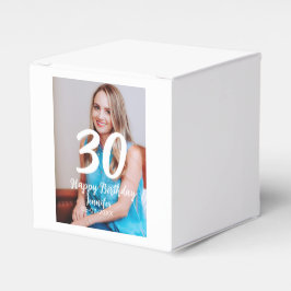 30års födelsedag lägg till namn-datumårsteckenfoto presentaskar