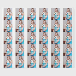 30års födelsedag lägg till namn-datumårsteckenfoto presentpapper