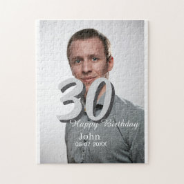 30års födelsedag lägg till namn-datumårsteckenfoto pussel