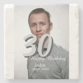 30års födelsedag lägg till namn-datumårsteckenfoto stenunderlägg