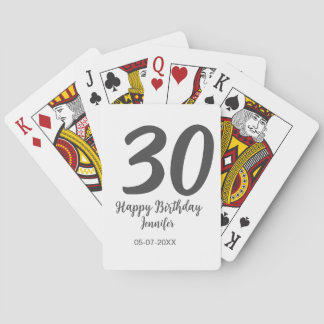 30års födelsedag lägg till svartårsmall för namn casinokort