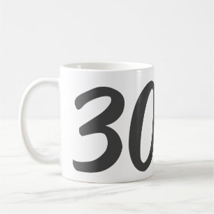 30års födelsedag lägg till svartårsmall för namn kaffemugg